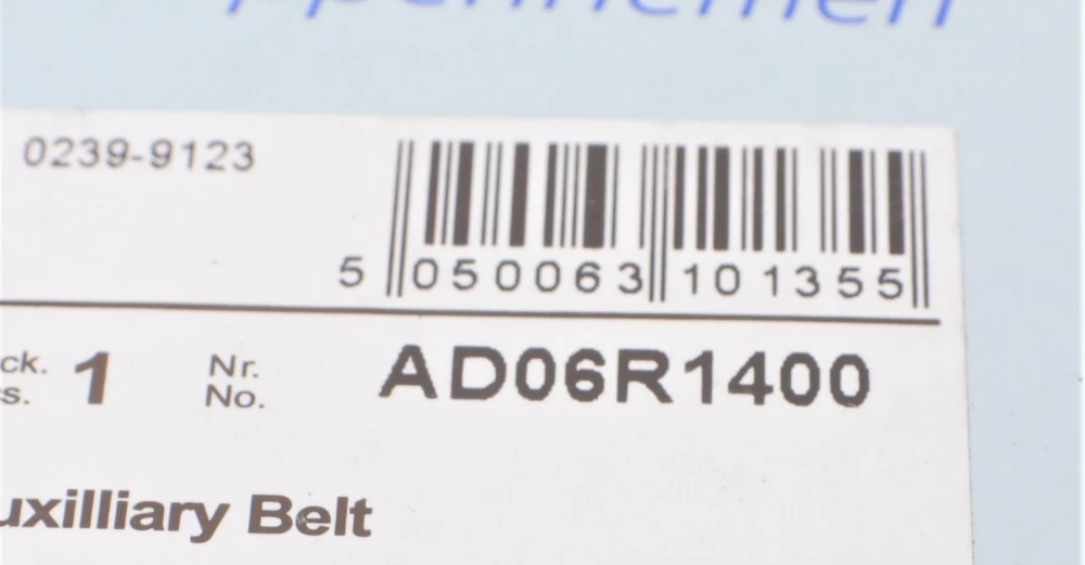 BLUE PRINT  ремінь 6PK1400 RENAULT Clio II, Kangoo 1,9D 97-